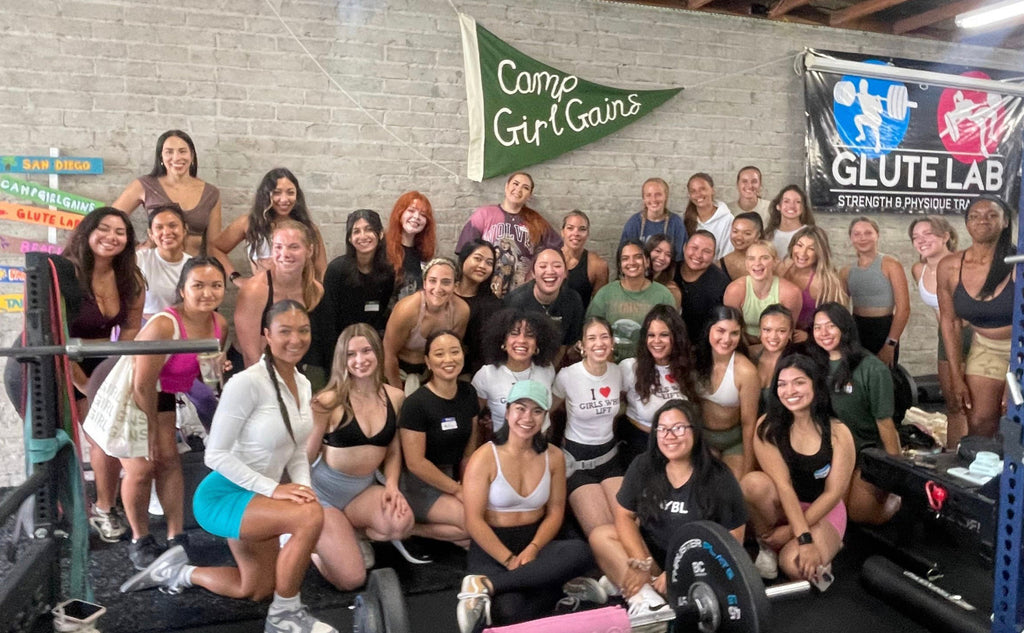 Group photo at camp girl gains